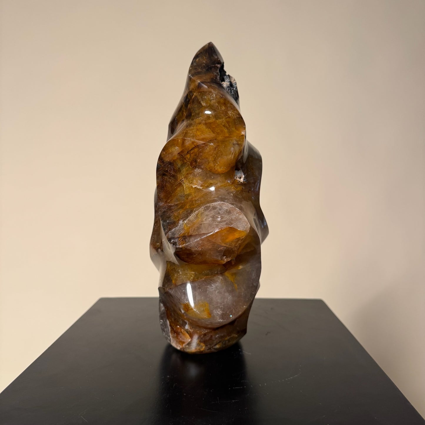 Spiral Cut Dark Golden Healer Crystal