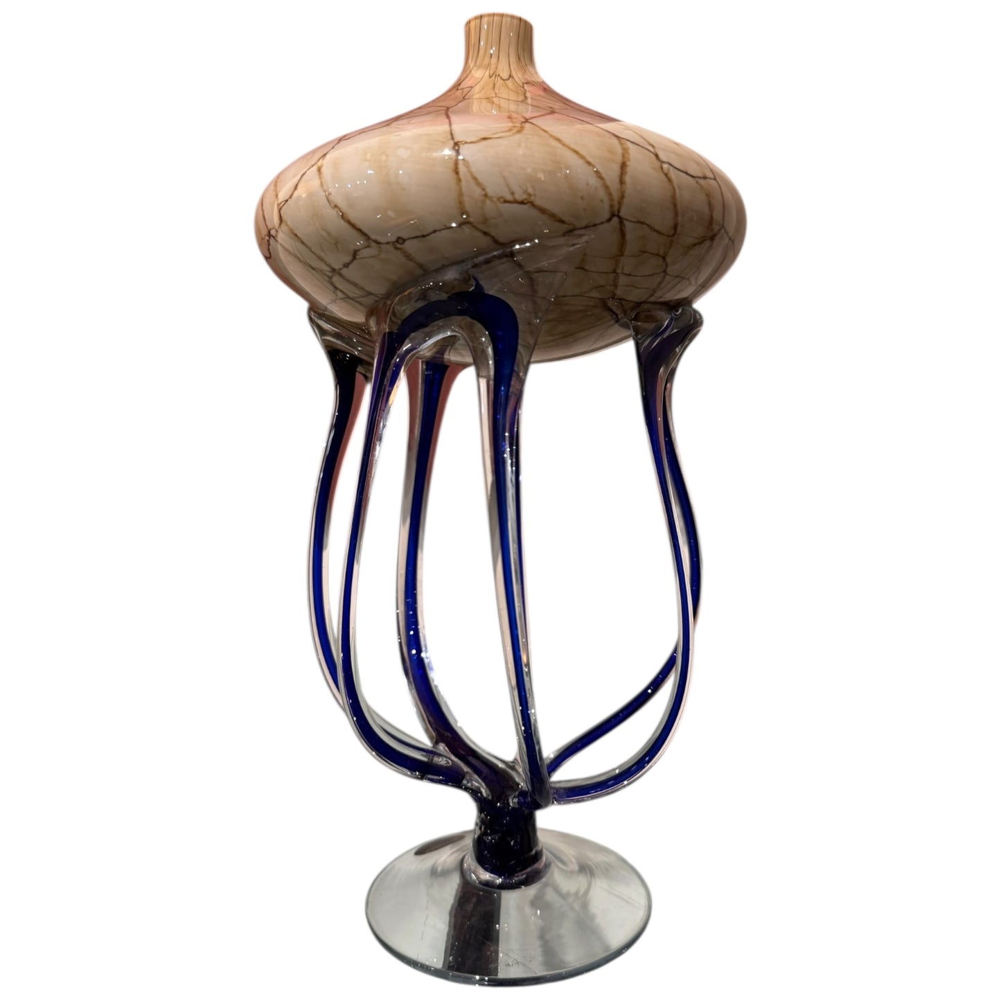 Vintage Glass Blown Abstract Vase