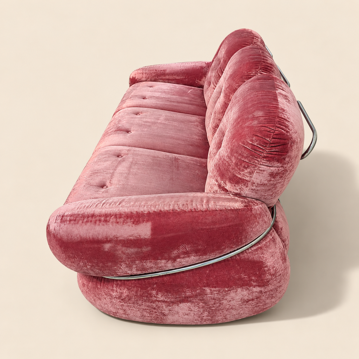 Mid century modern "OKAY" sofa set by Adriano Piazzesi, 1970's