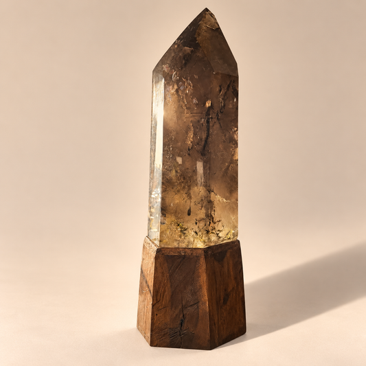 Large Smoky Quartz Generator with Lamp