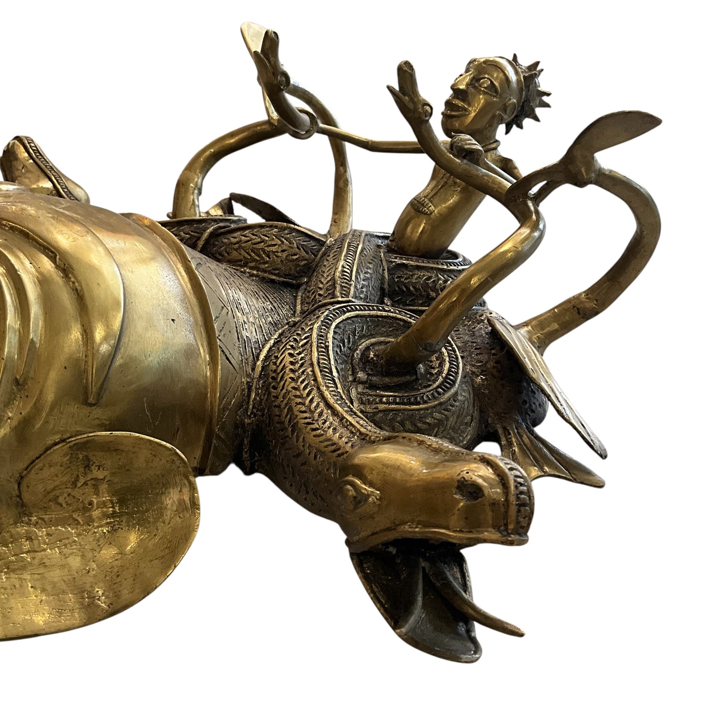 Bronze Mask from Bamileke Tribe in Cameroon