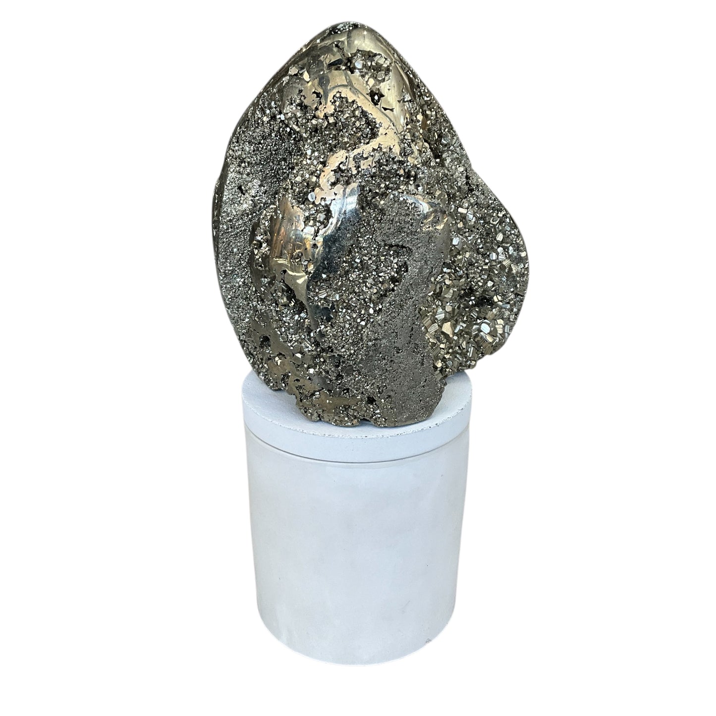 Large Abstract Pyrite Lid Gardenia Candle #2