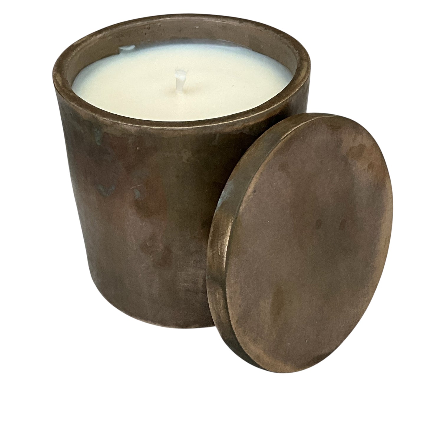 #I Solid Bronze Gardenia Candle with Lid
