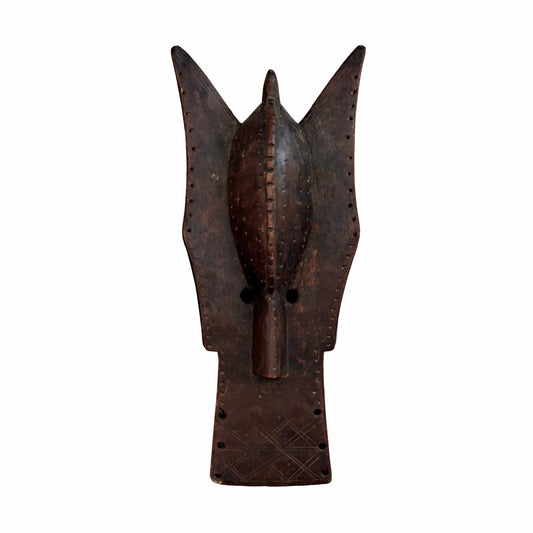 Hand Carved African Horn Mask