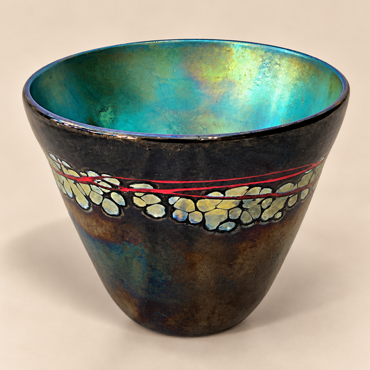 Hand-Blown Glass Decorative Bowl