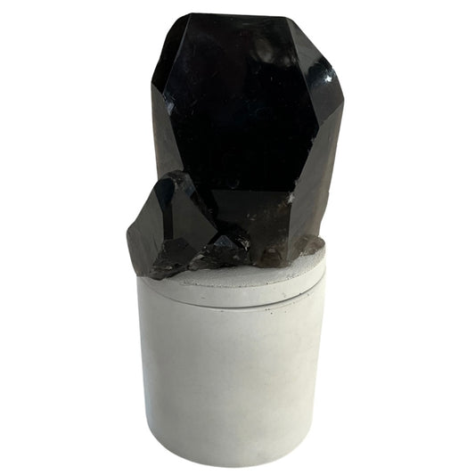 Large Smoky Quartz Generator Gardenia Candle