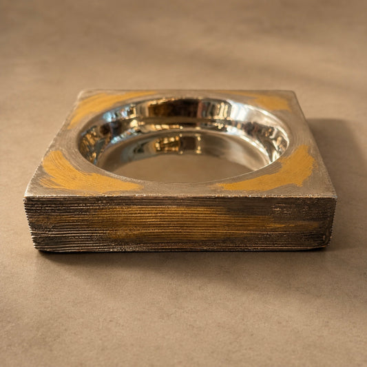 Vintage 1960's Mid-Century Modern Plated Ashtray