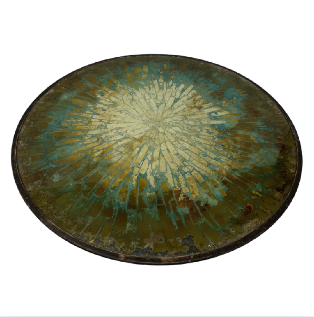 Gold/Patina Colored Foil Entry Table