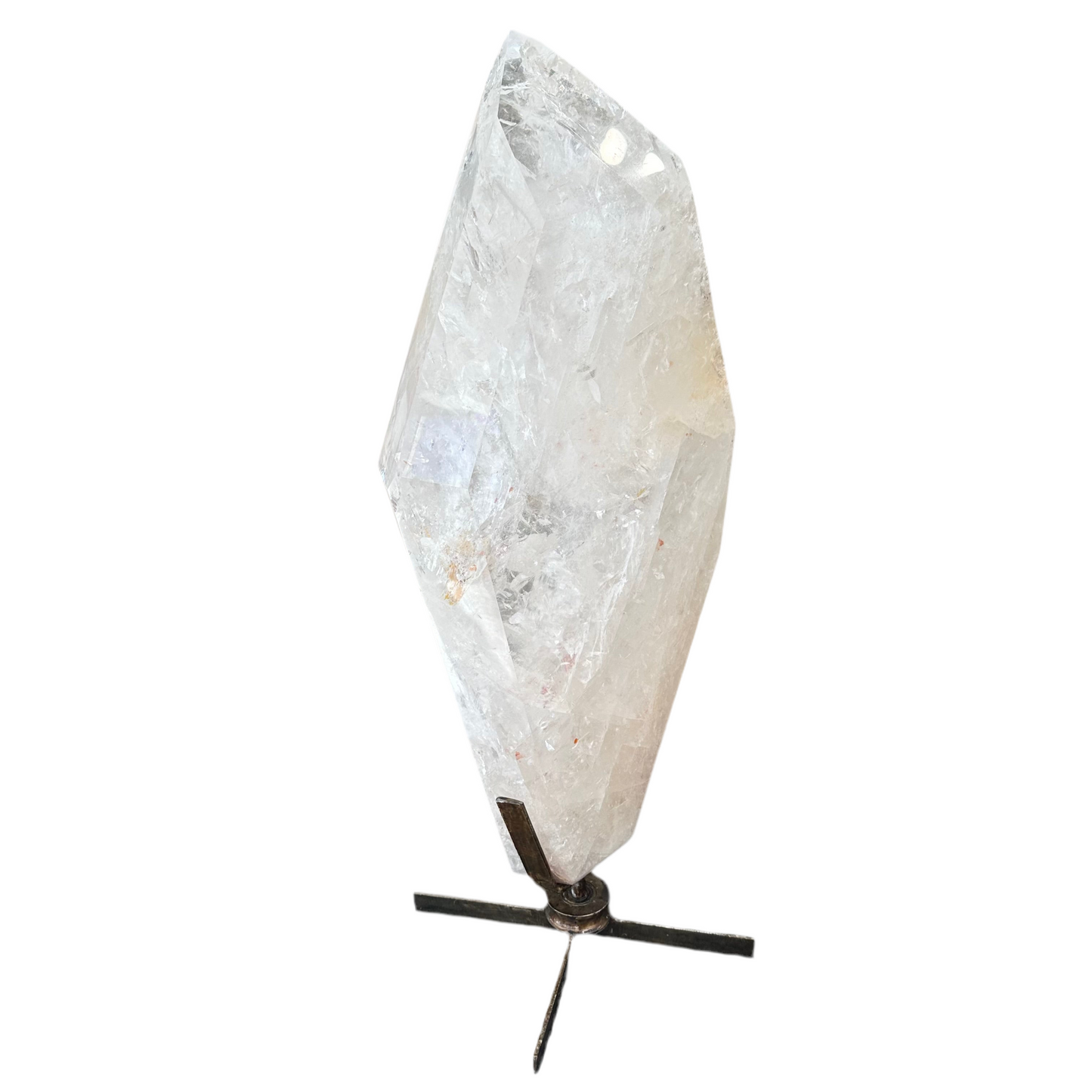 Large Quartz Crystal on Spinning Stand