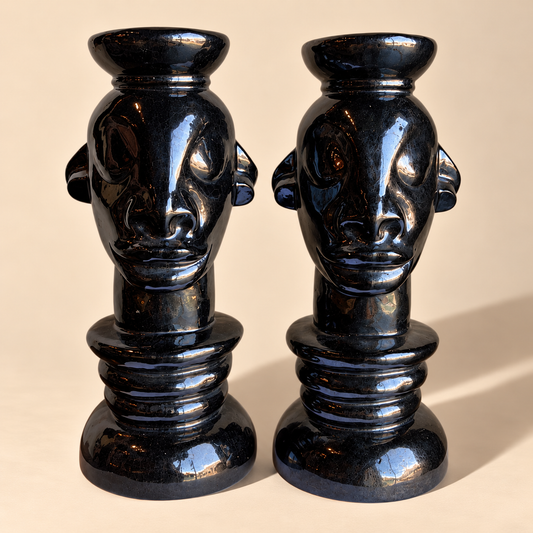 Pair of Ceramic Head Vases