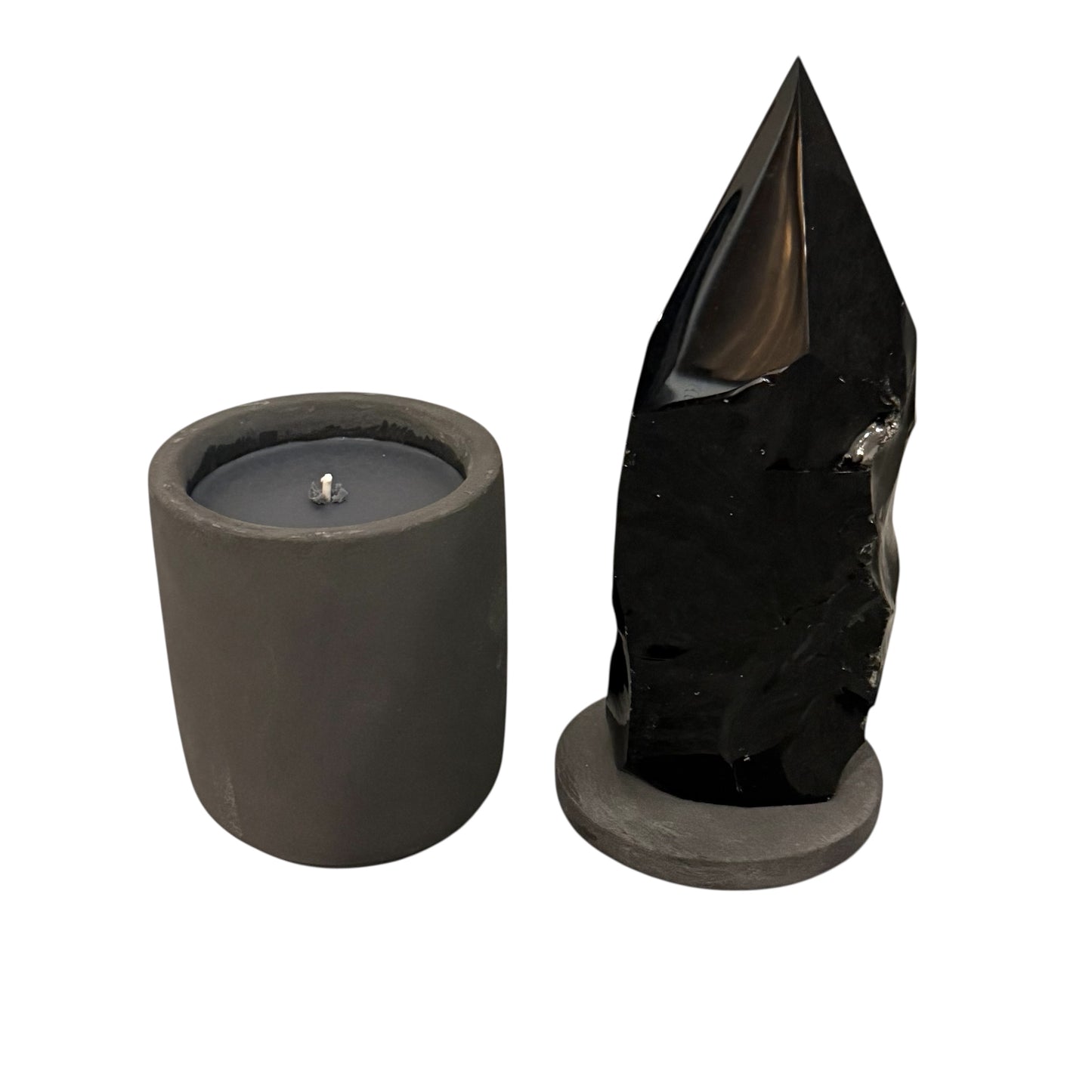 369 For House of Nulla Black Rose Candle with Obsidian Lid 16