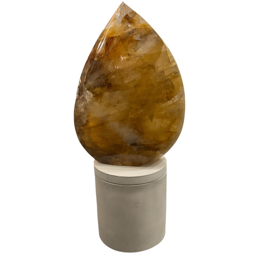 Large Flame Hematoid Crystal Lid Gardenia Candle