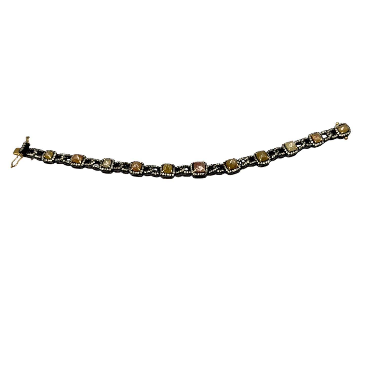 Multi-Colored 11 Inverted Diamond Bracelet