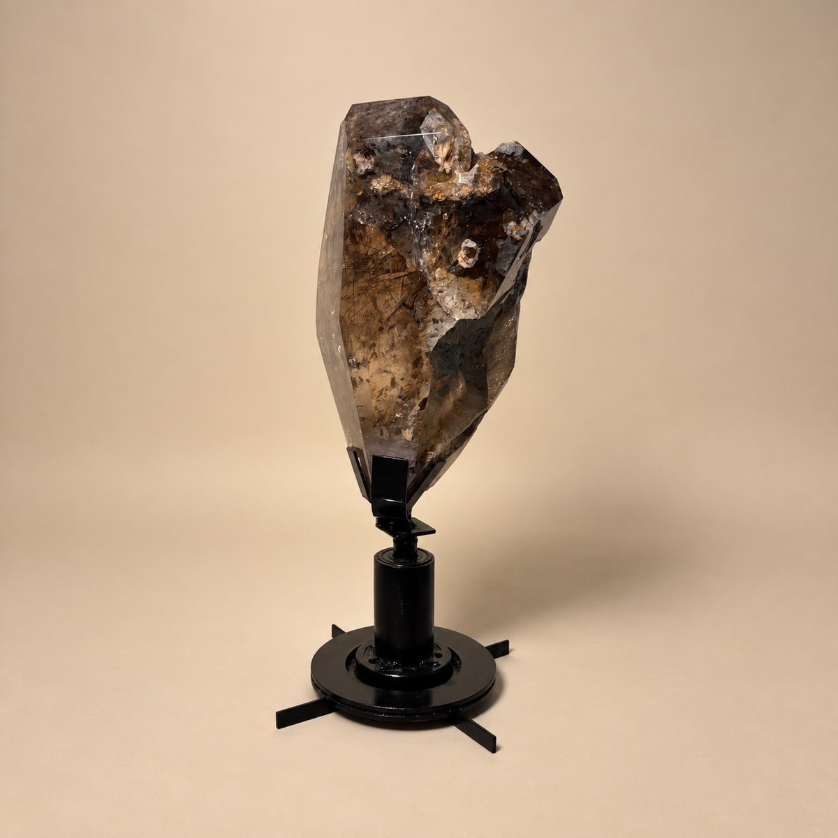 Free Form Rutilated Quartz Crystal On Stand 89 lbs