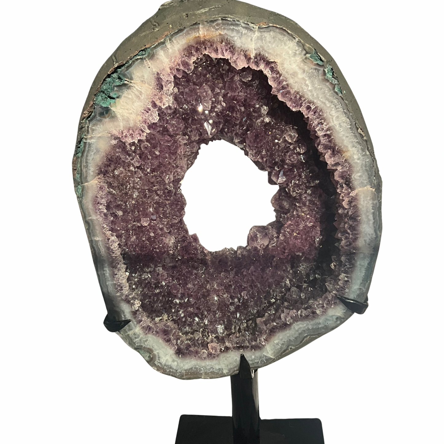 Amethyst Crystal 'Halo Passage' Portal on Spinning Stand