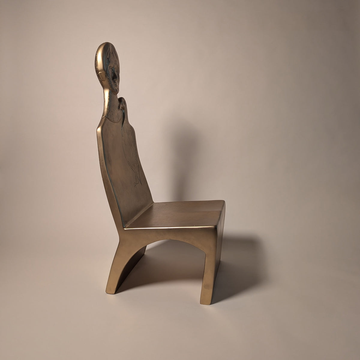 Altina Signed Fiberglass Figural Chair 1970's