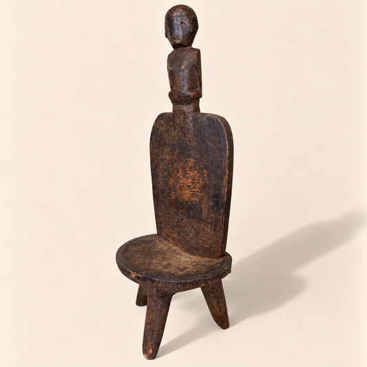 Decorative African Stool with Head