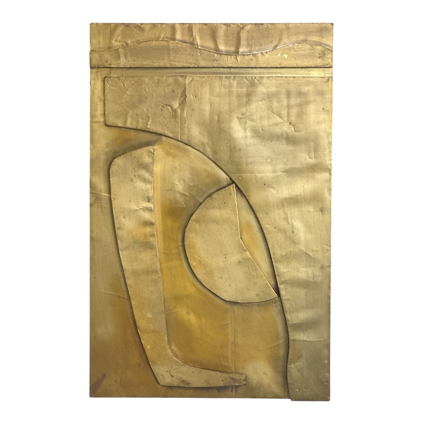 Golden Triptych Wall Sculpture