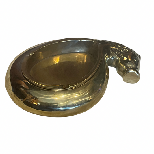 MCM Brass Seahorse Ashtray