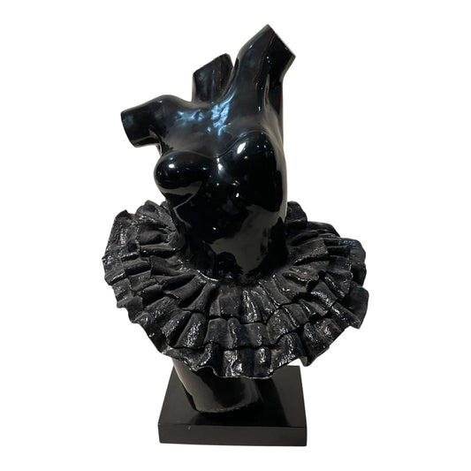 Black Vintage Ballerina Plexi Sculpture