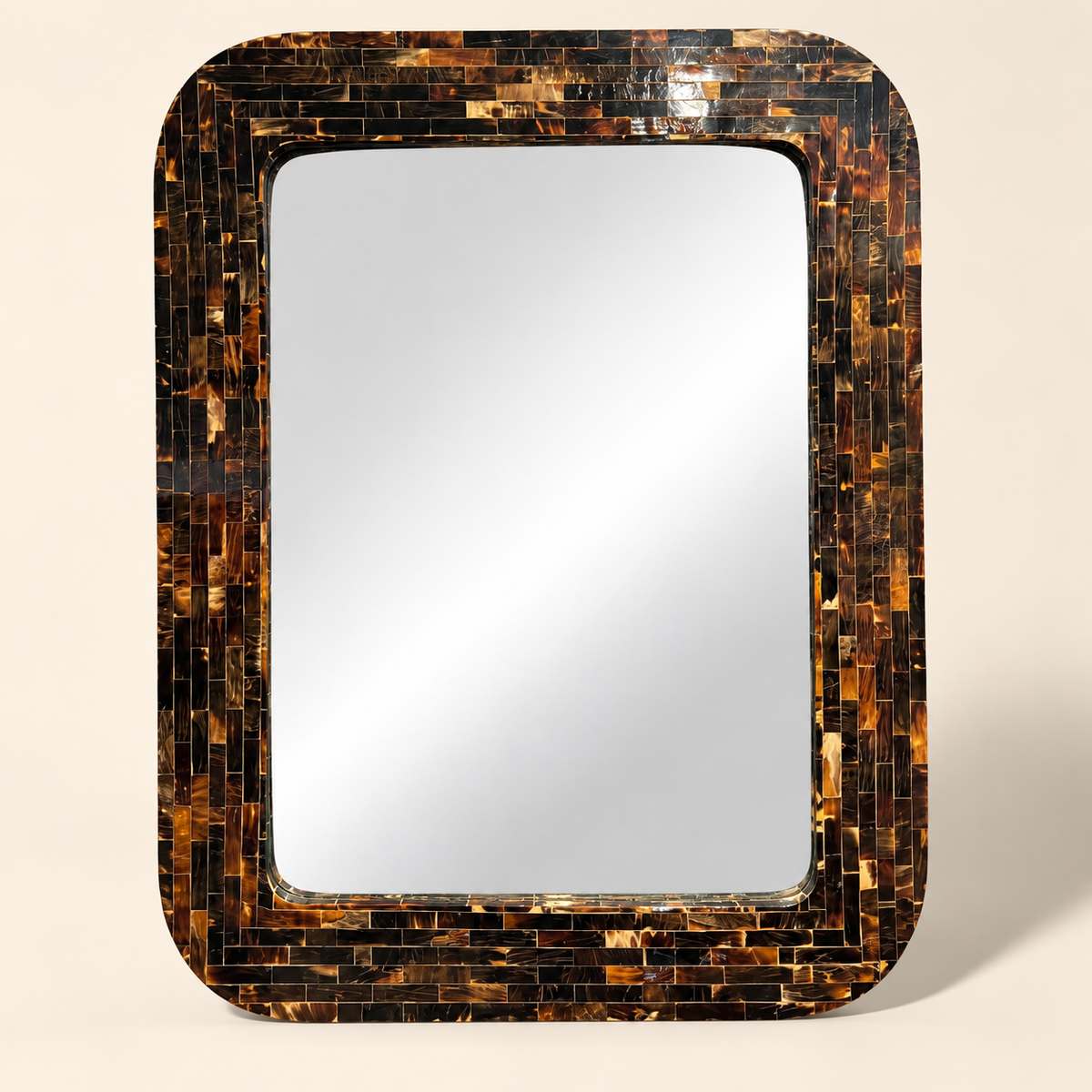 Enrique Garcel 1978-79 Tessellated Horn Mirror