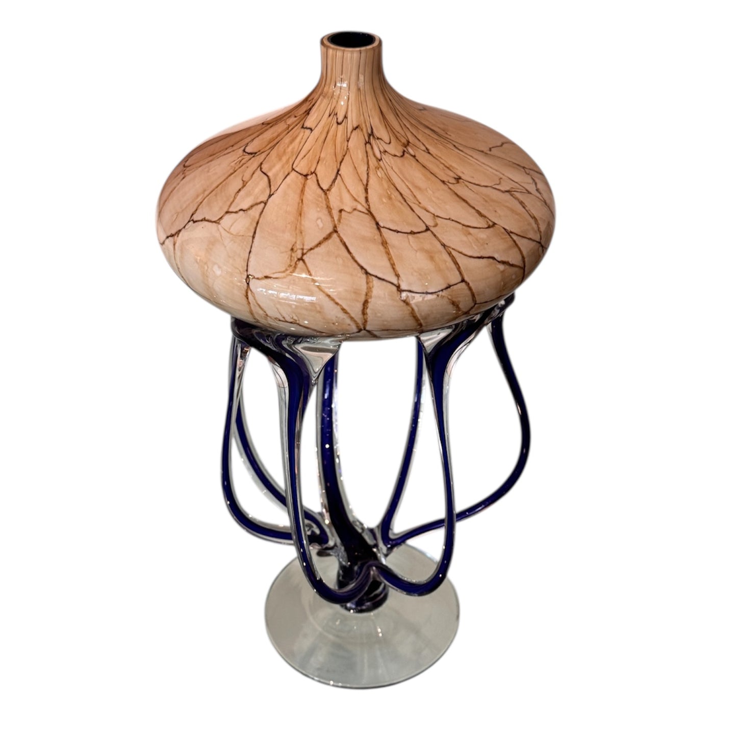 Vintage Glass Blown Abstract Vase