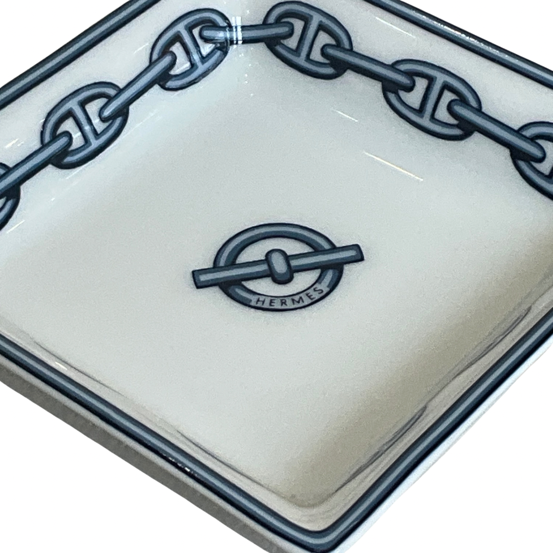 Hermes Paris Chaine d'Ancre Porcelain Trinket Tray