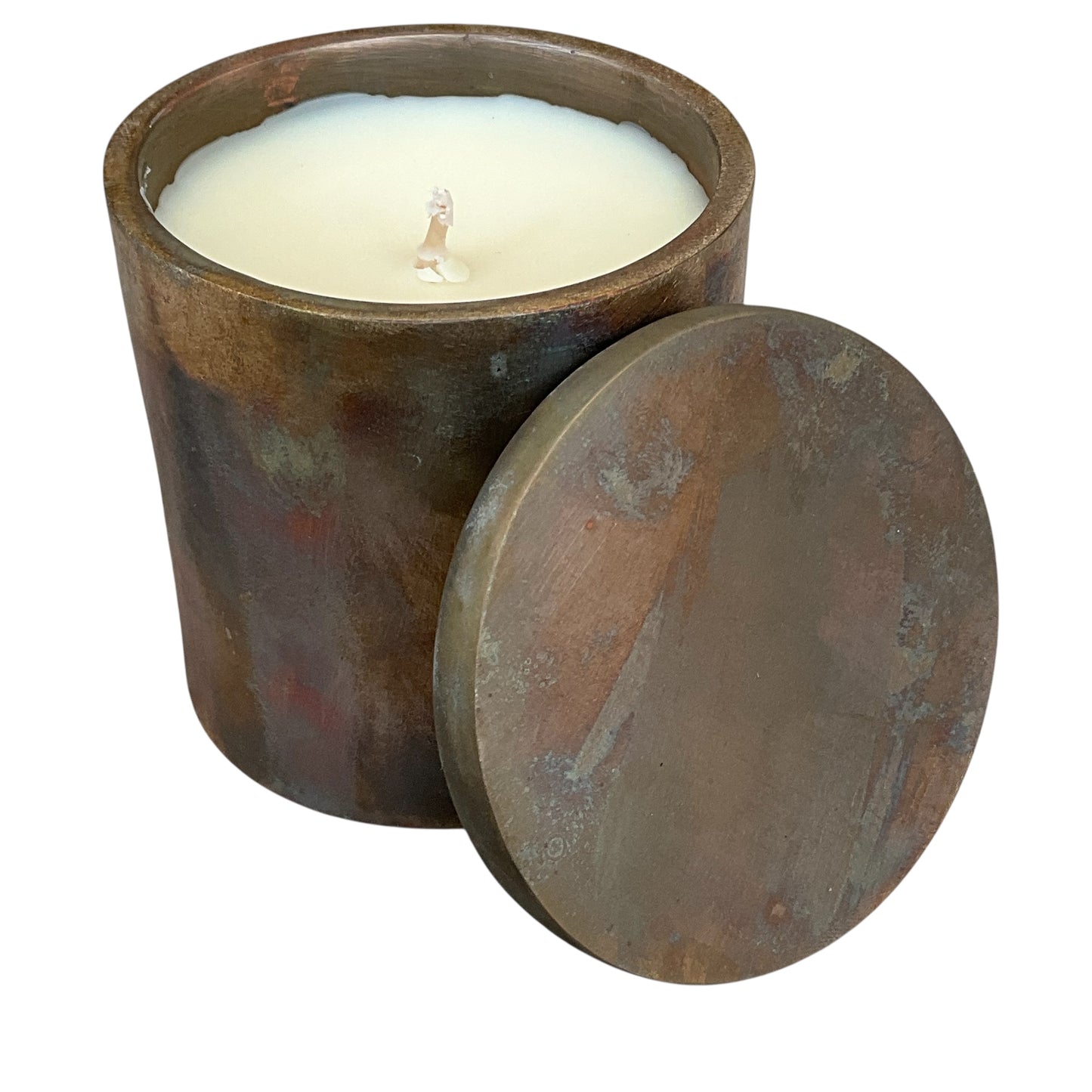 #B Solid Bronze Gardenia Candle with Lid