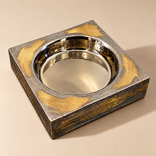 Vintage 1960's Mid-Century Modern Plated Ashtray