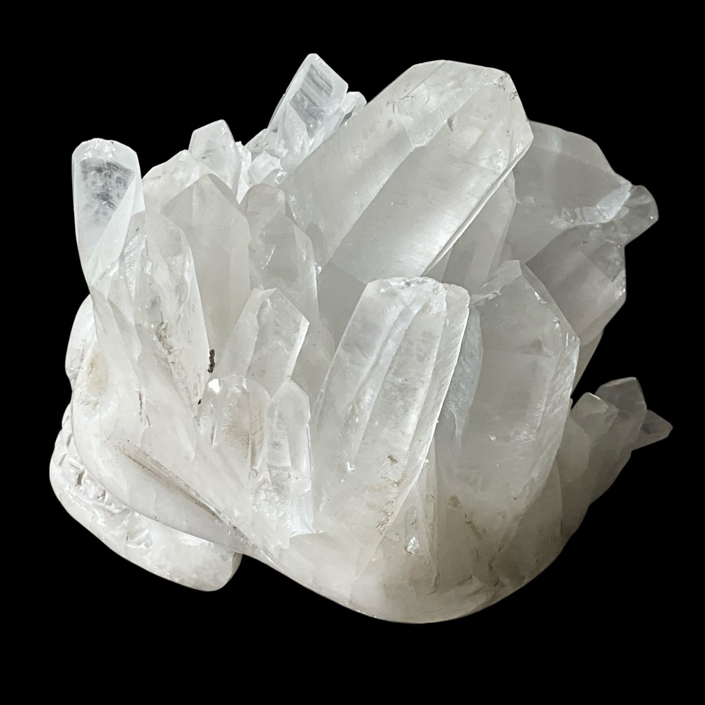 Quartz Crystal Carved Skull with Aqua Inclusion