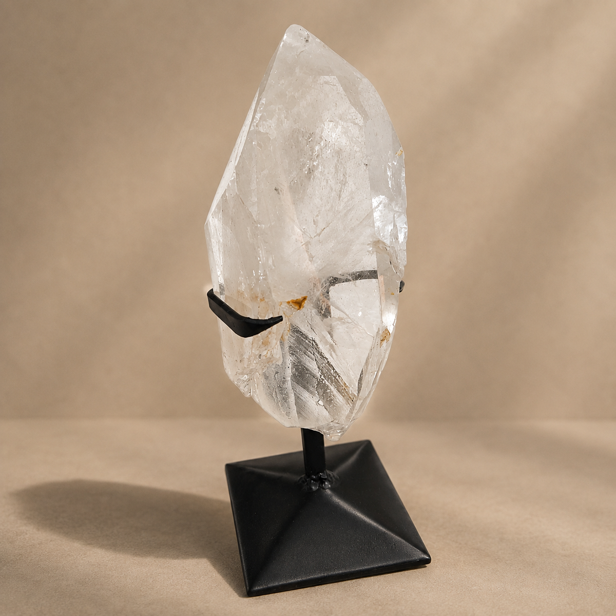 Abstract Quartz Crystal Generator on Metal Stand