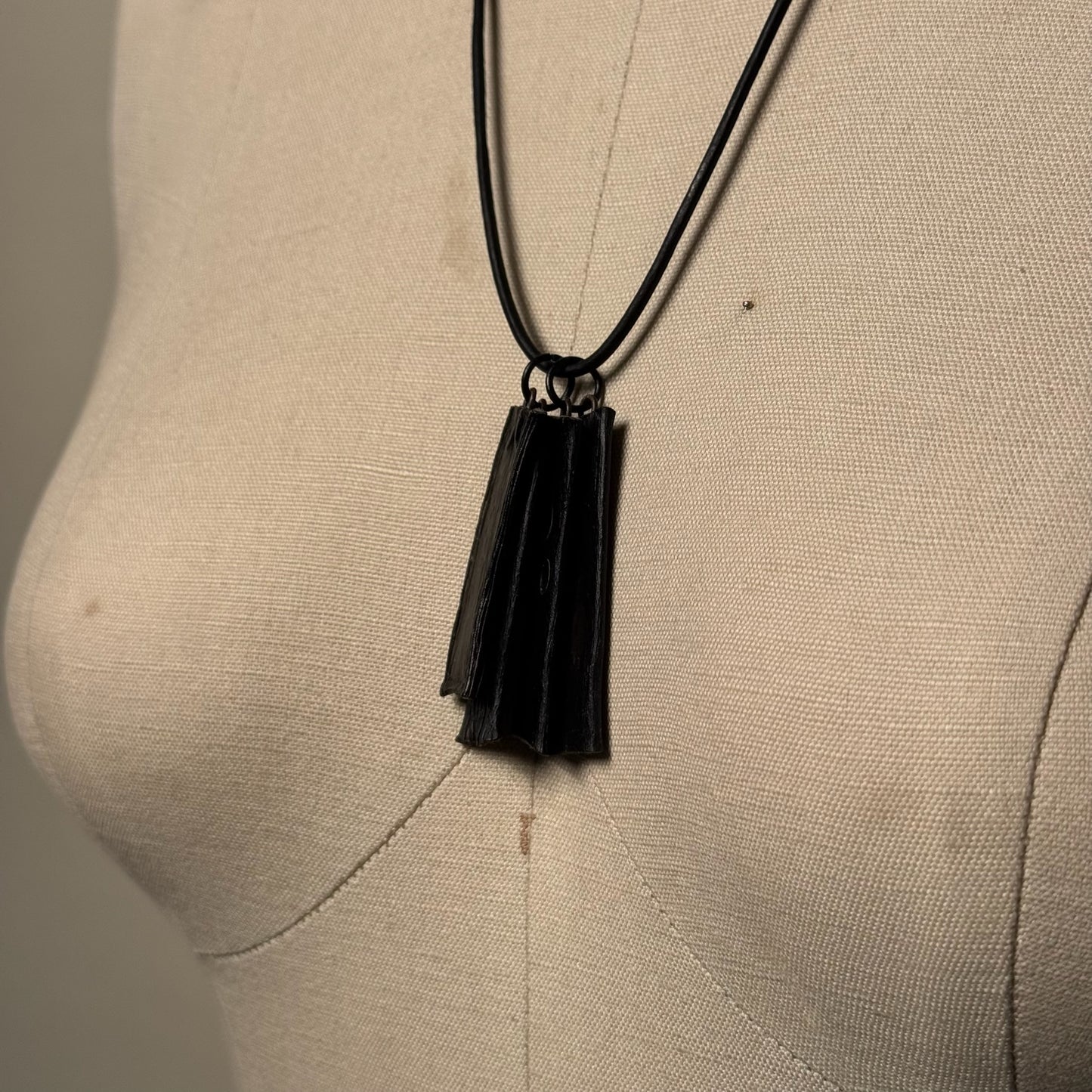 Hand Made Kelp Charm on Leather necklace