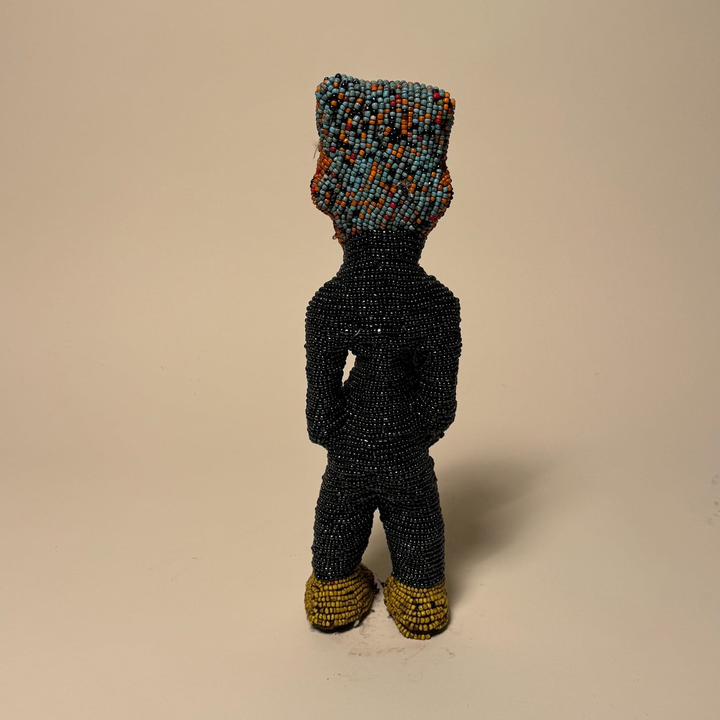 Beaded Tribal Art Bamileke Statue from Cameroon #4