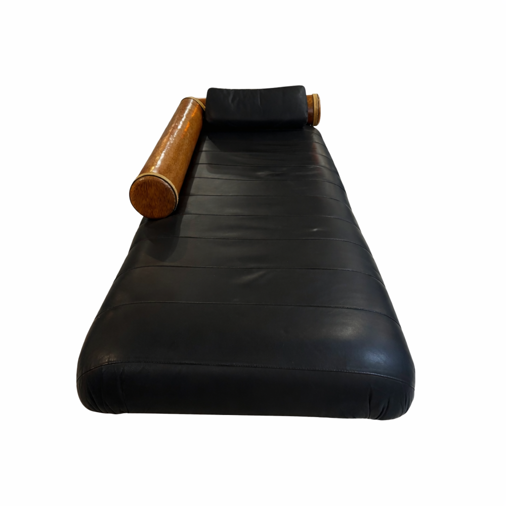 Pacific Green Palmwood & Leather Day Bed