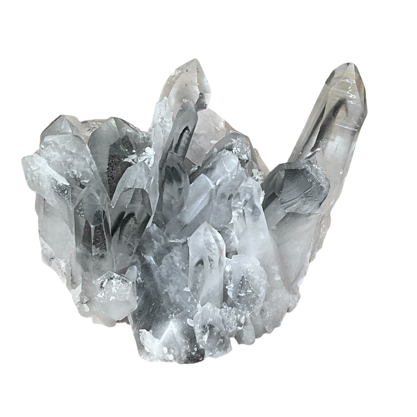Phantom Free-Standing Quartz Crystal Cluster