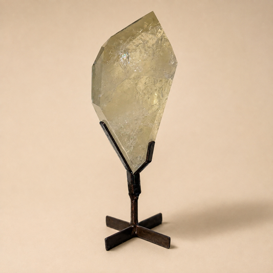 Citrine Crystal Polished Double Point on Stand