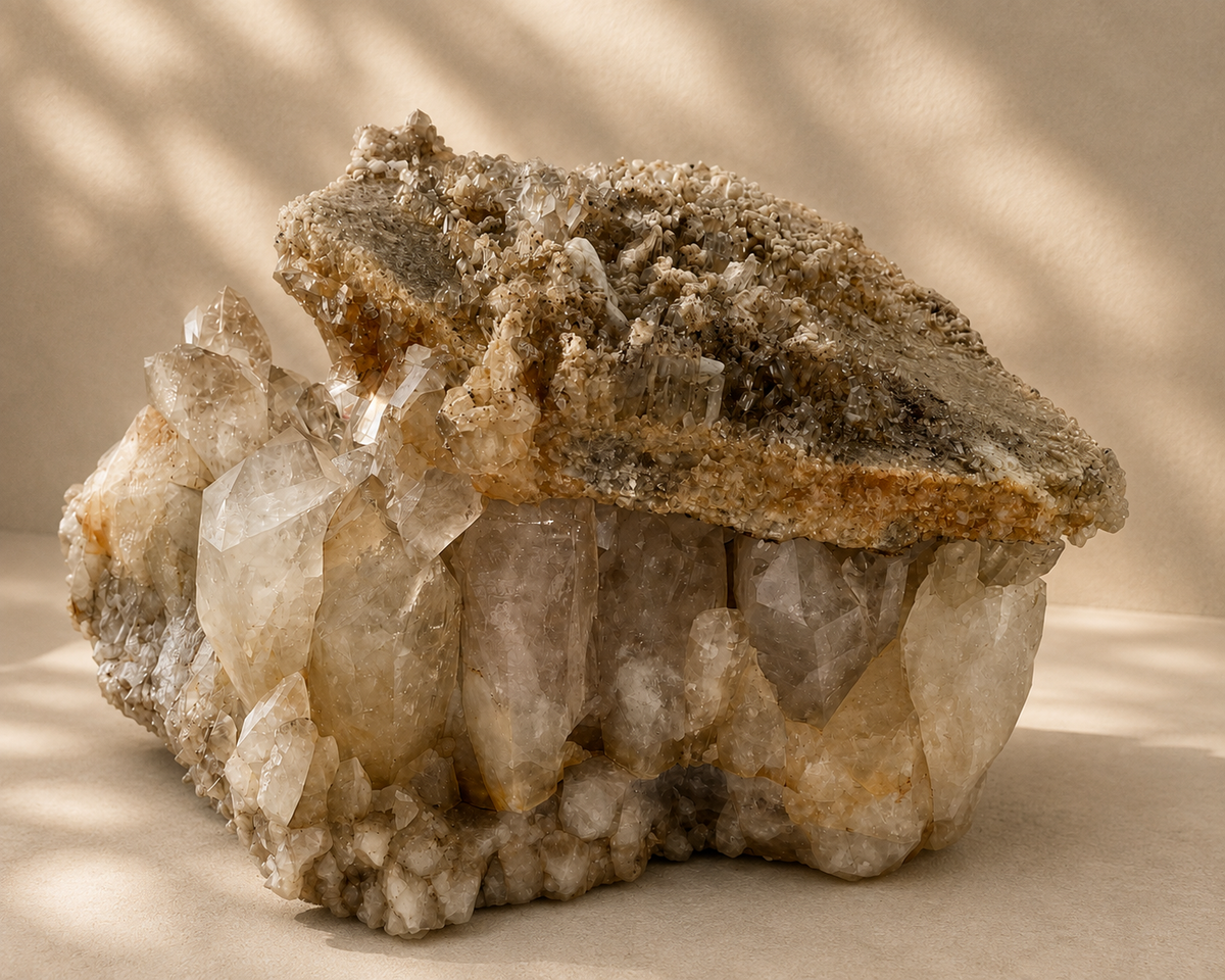 XXL Quartz Crystal Cluster w/Generators & "Shelf"