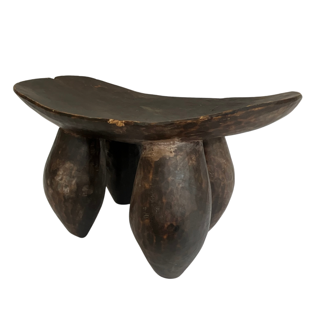 Large Carved Wood Stool from Mali