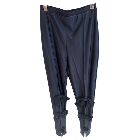 Chanel Black Cut Out w/ Bow Detail Leggings