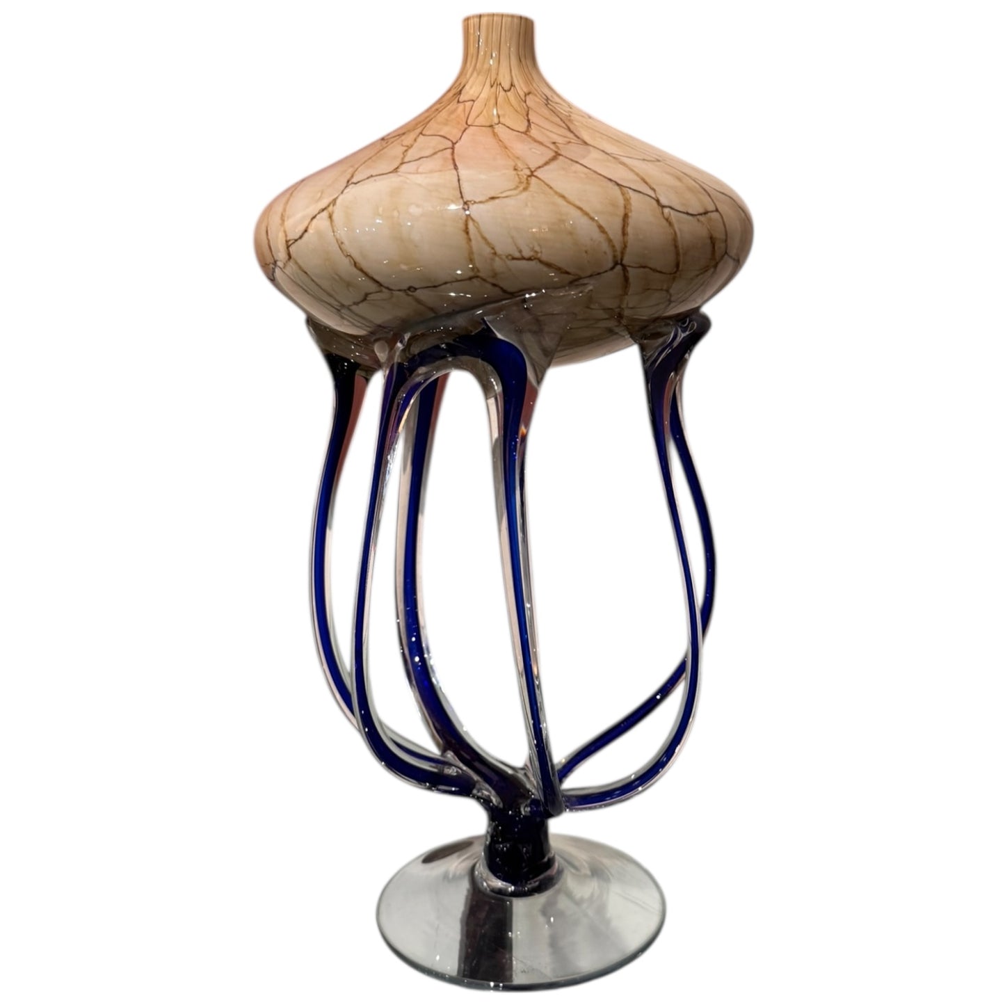 Vintage Glass Blown Abstract Vase