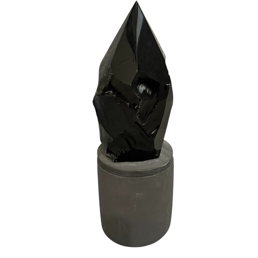 369 For House of Nulla Black Rose Candle with Obsidian Lid 12