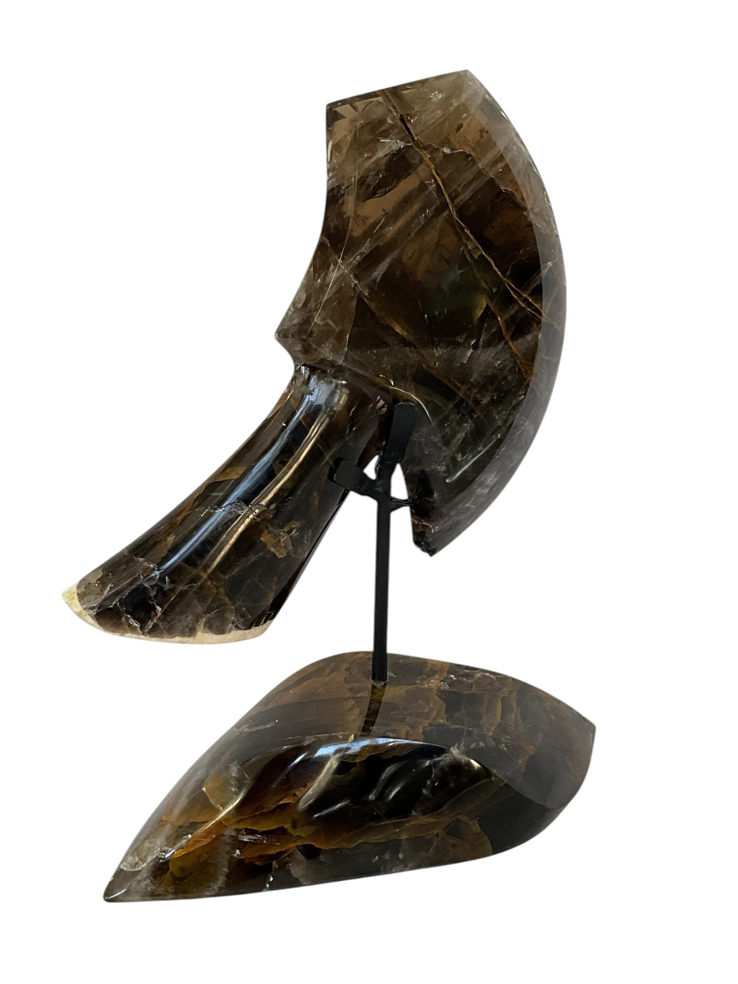 Hematoid Crystal Abstract Hatchet on Crystal Base #1