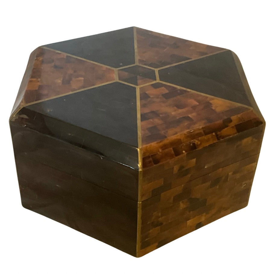 Maitland Smith Penshell Hexagon Box