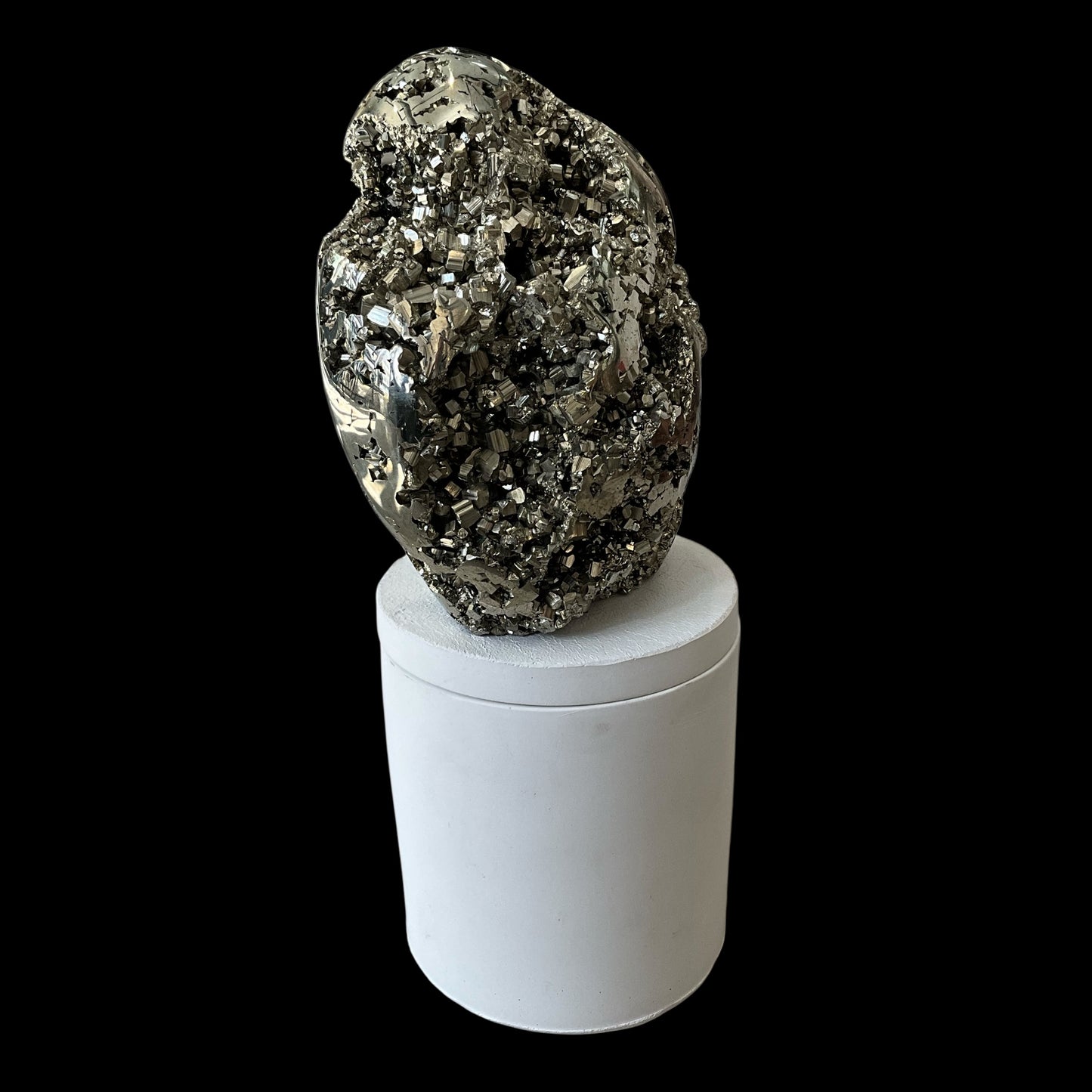 Large Abstract Pyrite Lid Gardenia Candle #6
