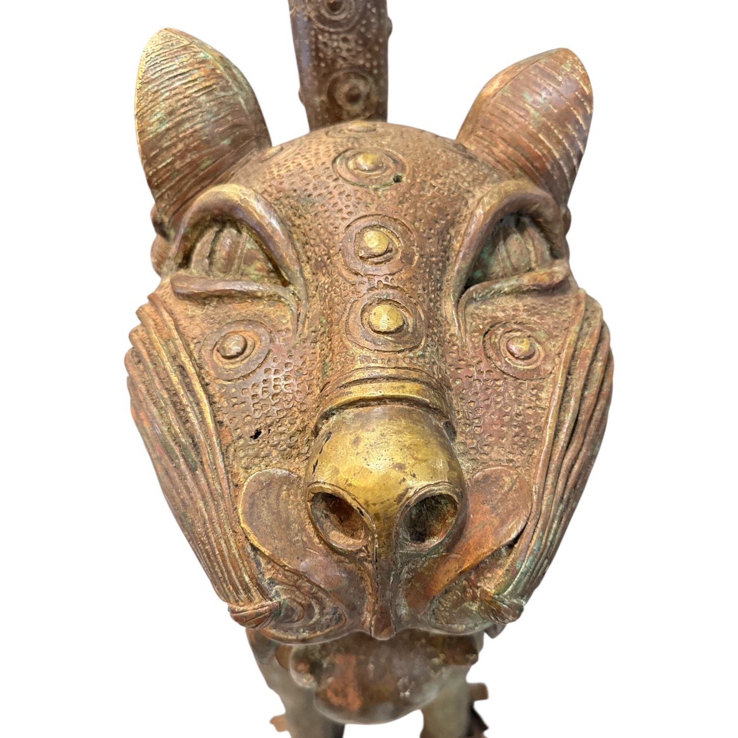 Large Pair of Benin Leopard Sculptures