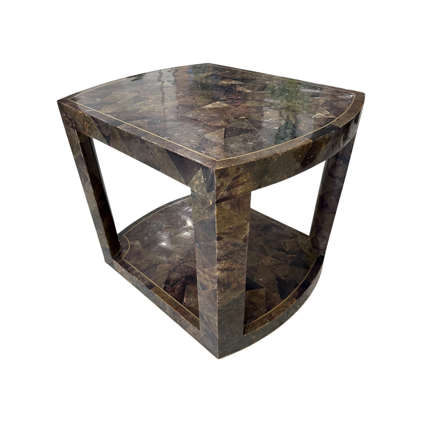 Maitland Smith Tessellated Pen Shell Side Table