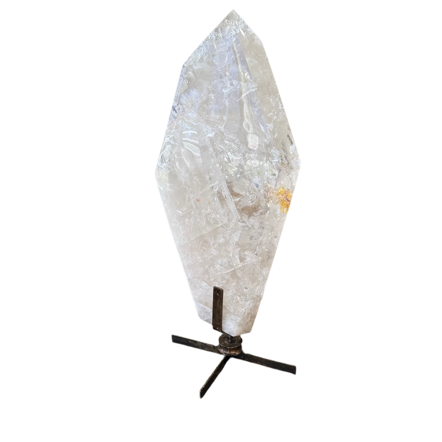 Large Quartz Crystal on Spinning Stand