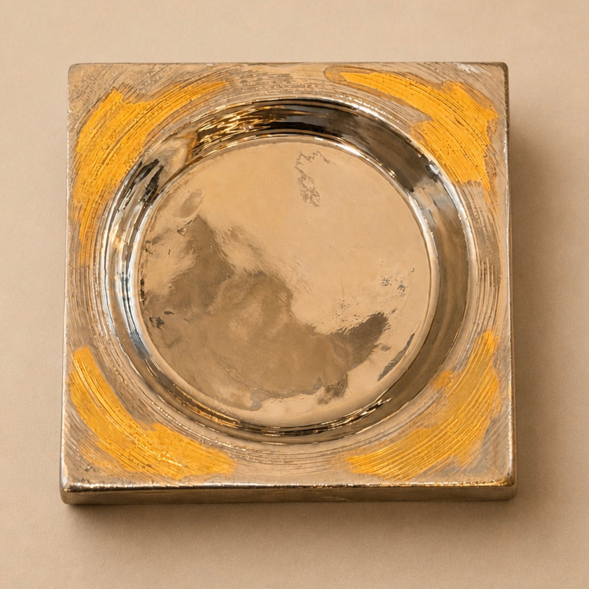 Vintage 1960's Mid-Century Modern Plated Ashtray