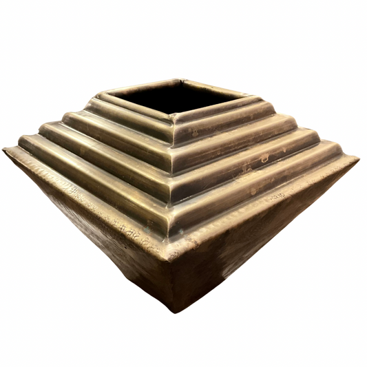 Step Pyramid Vintage Dry Vase or Planter