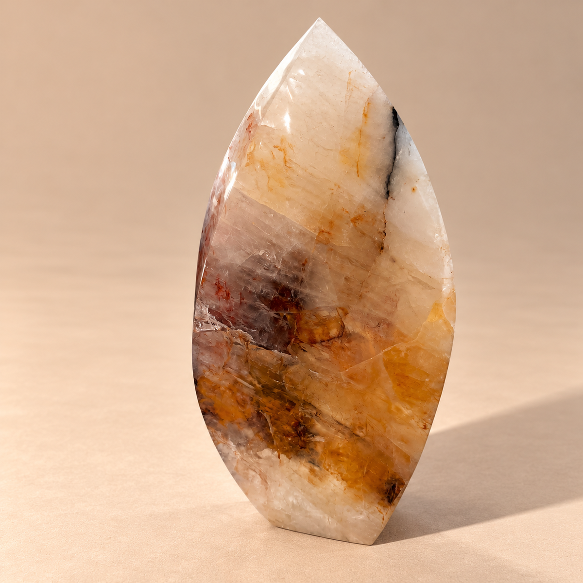 Golden Healer Large Flame Crystal